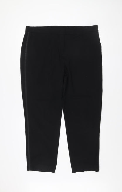 Olsen Women's Black Straight Leg Stretch Trousers Size 12