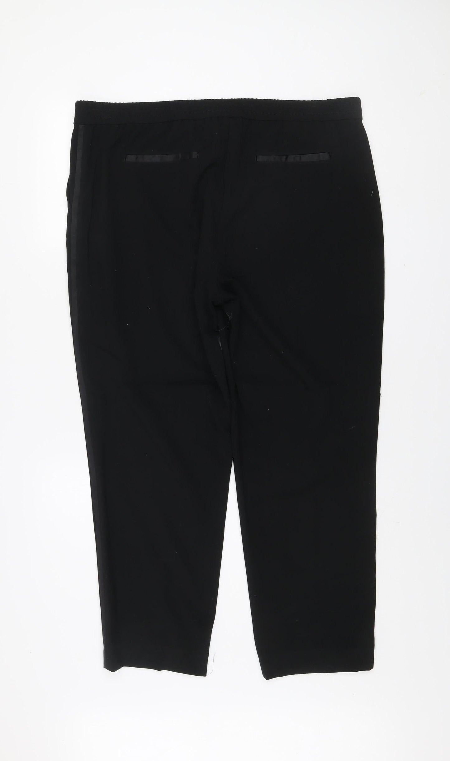 Olsen Women's Black Straight Leg Stretch Trousers Size 12