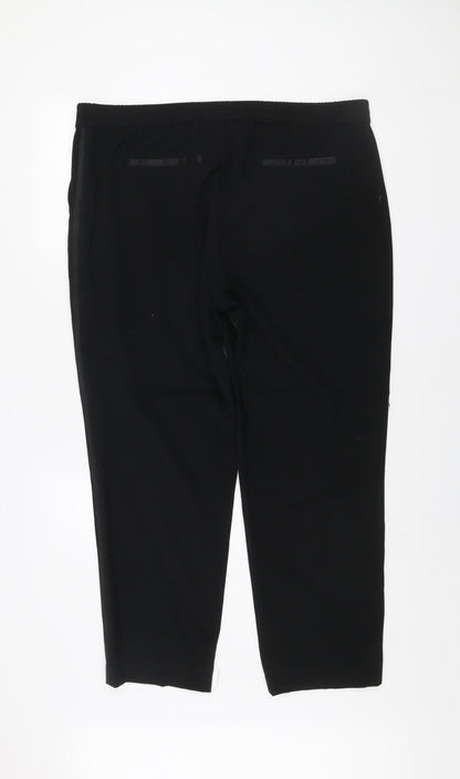 Olsen Women's Black Straight Leg Stretch Trousers Size 12
