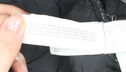 Primark Women Black Quilted Denim Puffer Jacket XXS