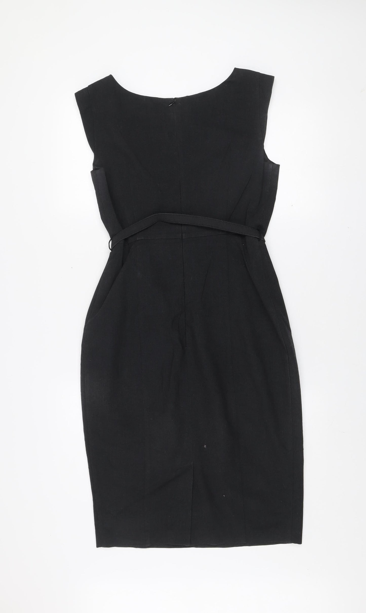 Marks and Spencer Women's Black Sheath Belted Dress Size 10