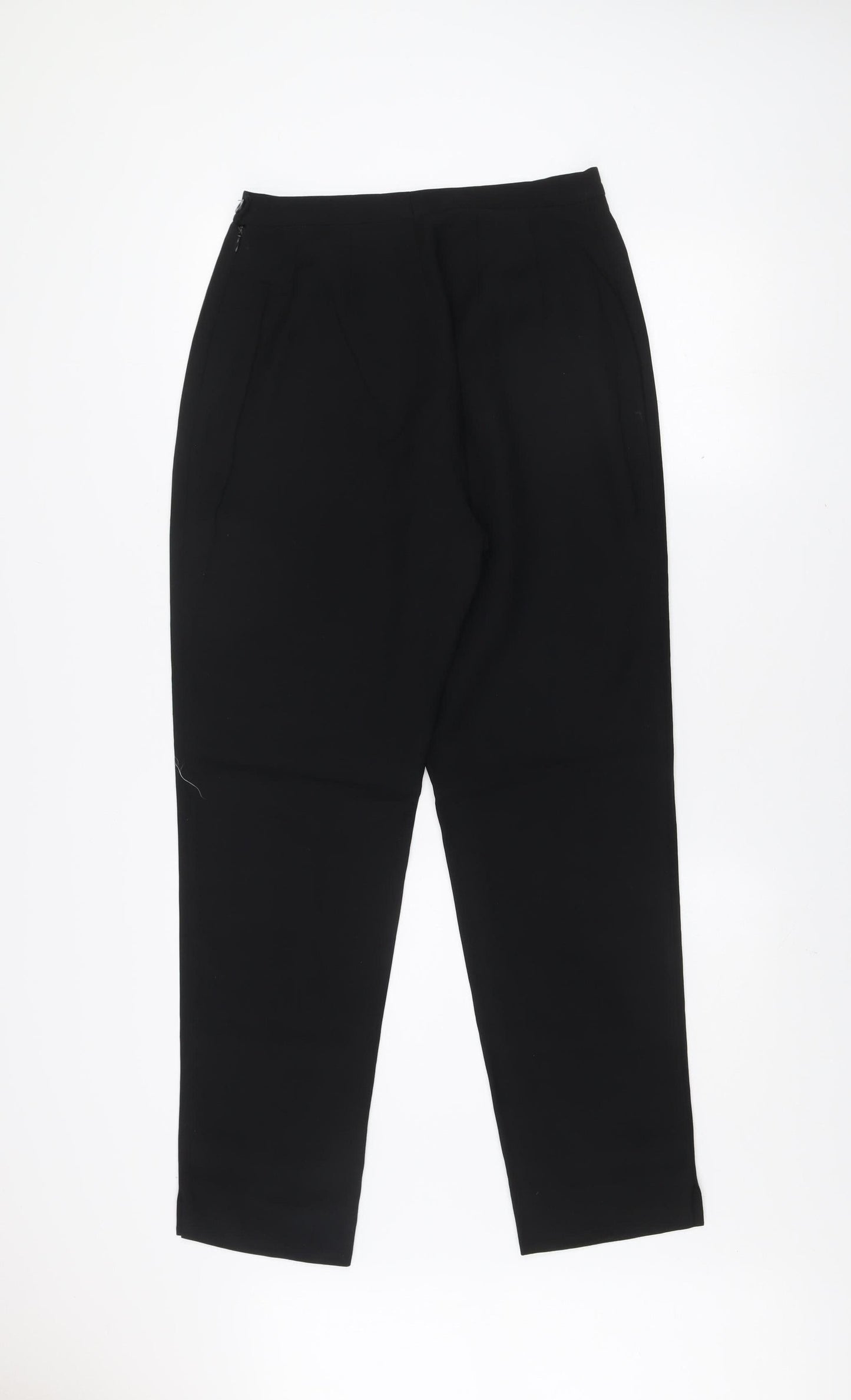 Austin Reed Womens Black Wool Pleated Trousers Size 12