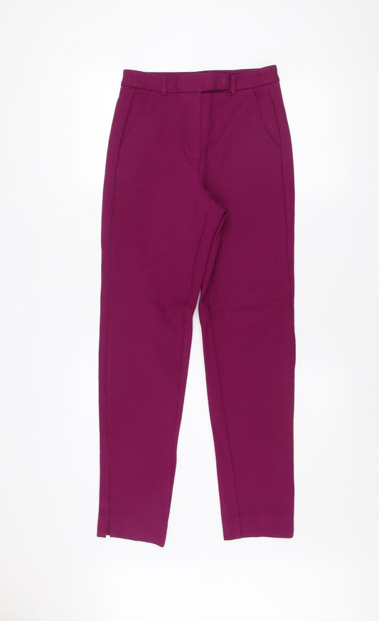 Womens UK Size 6 Marks and Spencer Slim Fit Business Formal Workwear Purple Trou