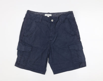 Marks and Spencer Women’s Blue Cargo Shorts Size 12 Cotton Blend