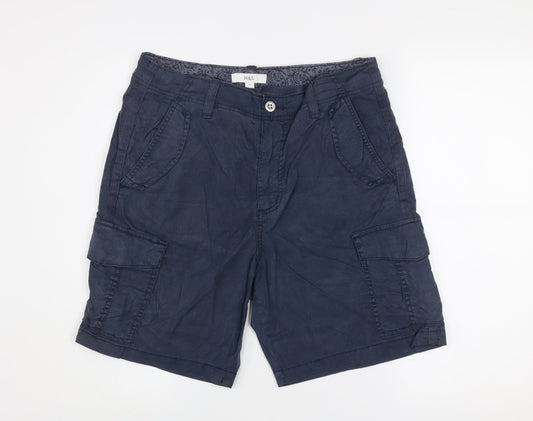 Marks and Spencer Women’s Blue Cargo Shorts Size 12 Cotton Blend