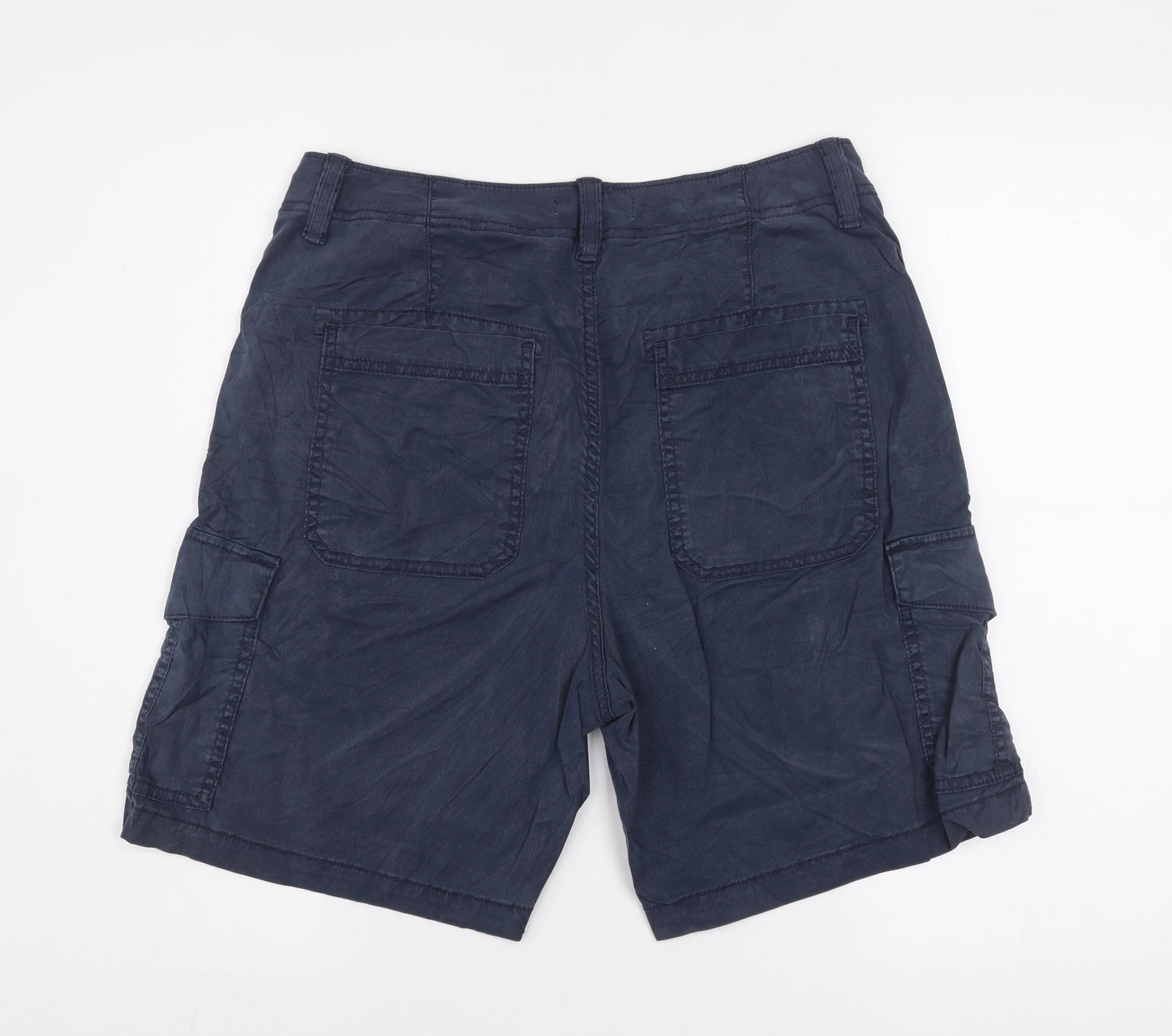 Marks and Spencer Women’s Blue Cargo Shorts Size 12 Cotton Blend