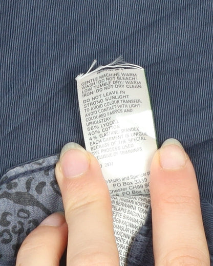 Marks and Spencer Women’s Blue Cargo Shorts Size 12 Cotton Blend