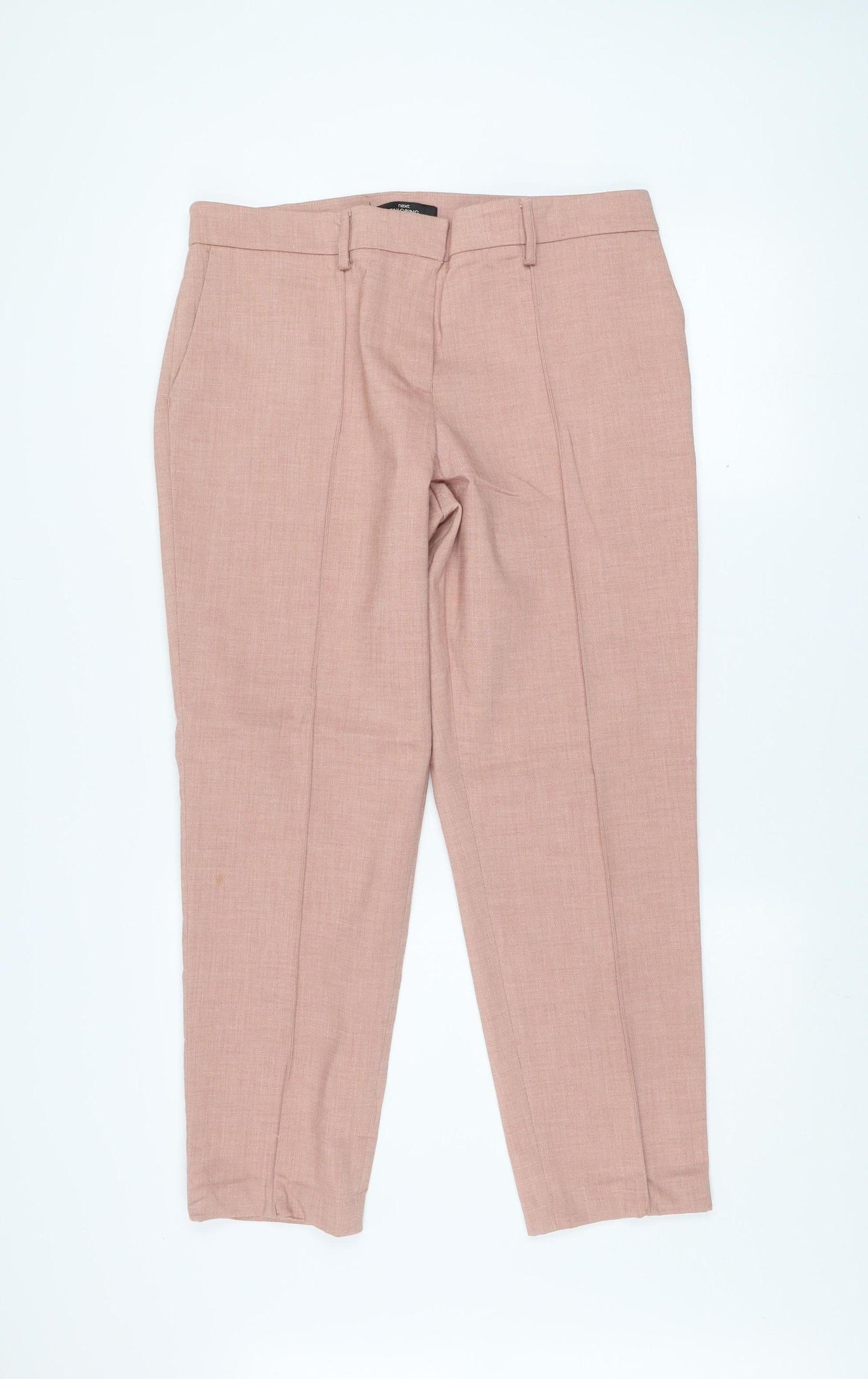 Next Women’s Pink Tapered Dress Pants Size 14L Polyester Blend