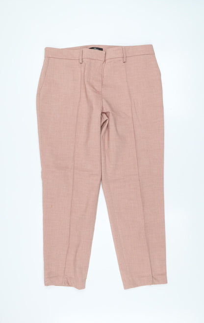 Next Women’s Pink Tapered Dress Pants Size 14L Polyester Blend