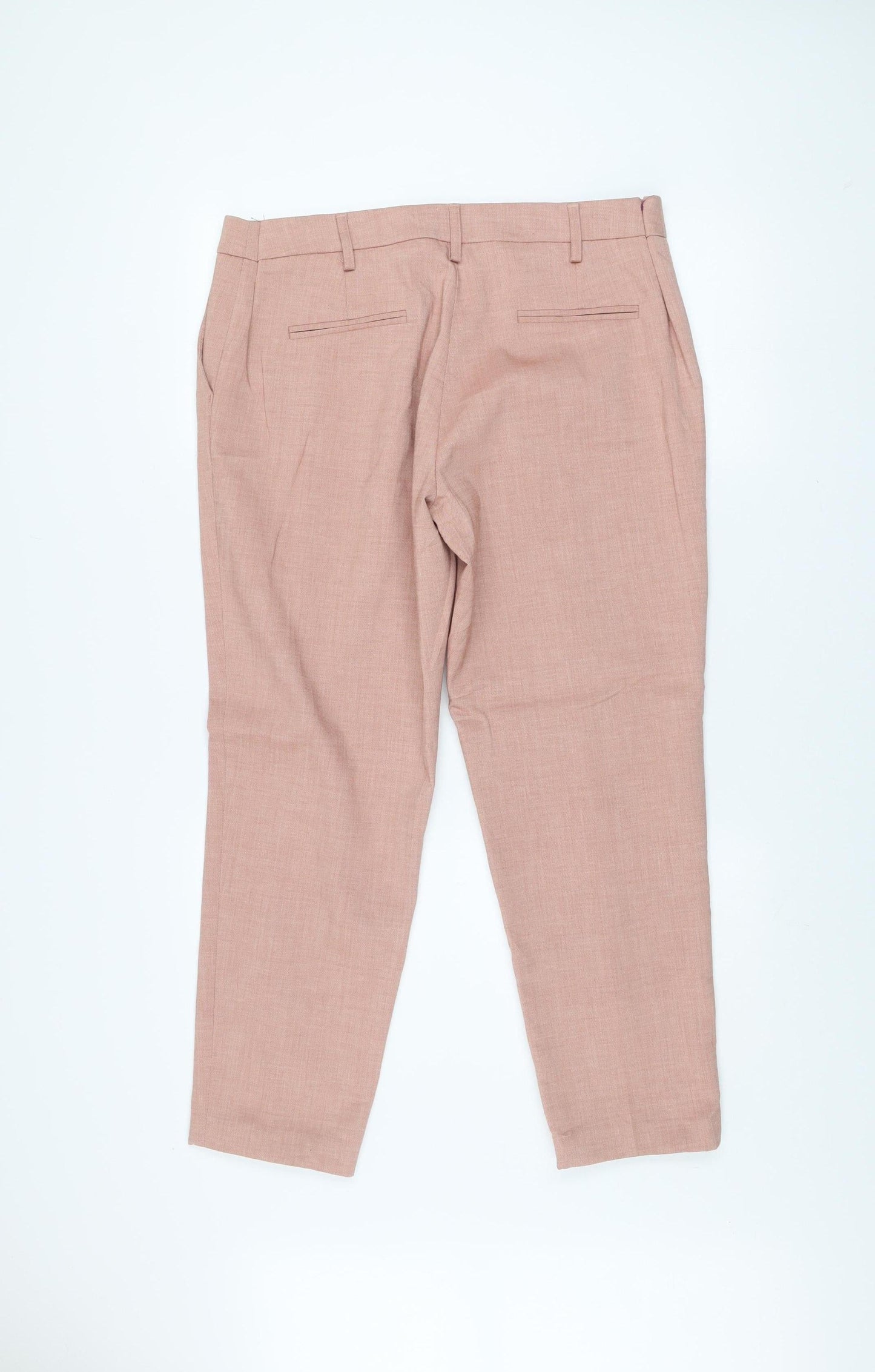 Next Women’s Pink Tapered Dress Pants Size 14L Polyester Blend