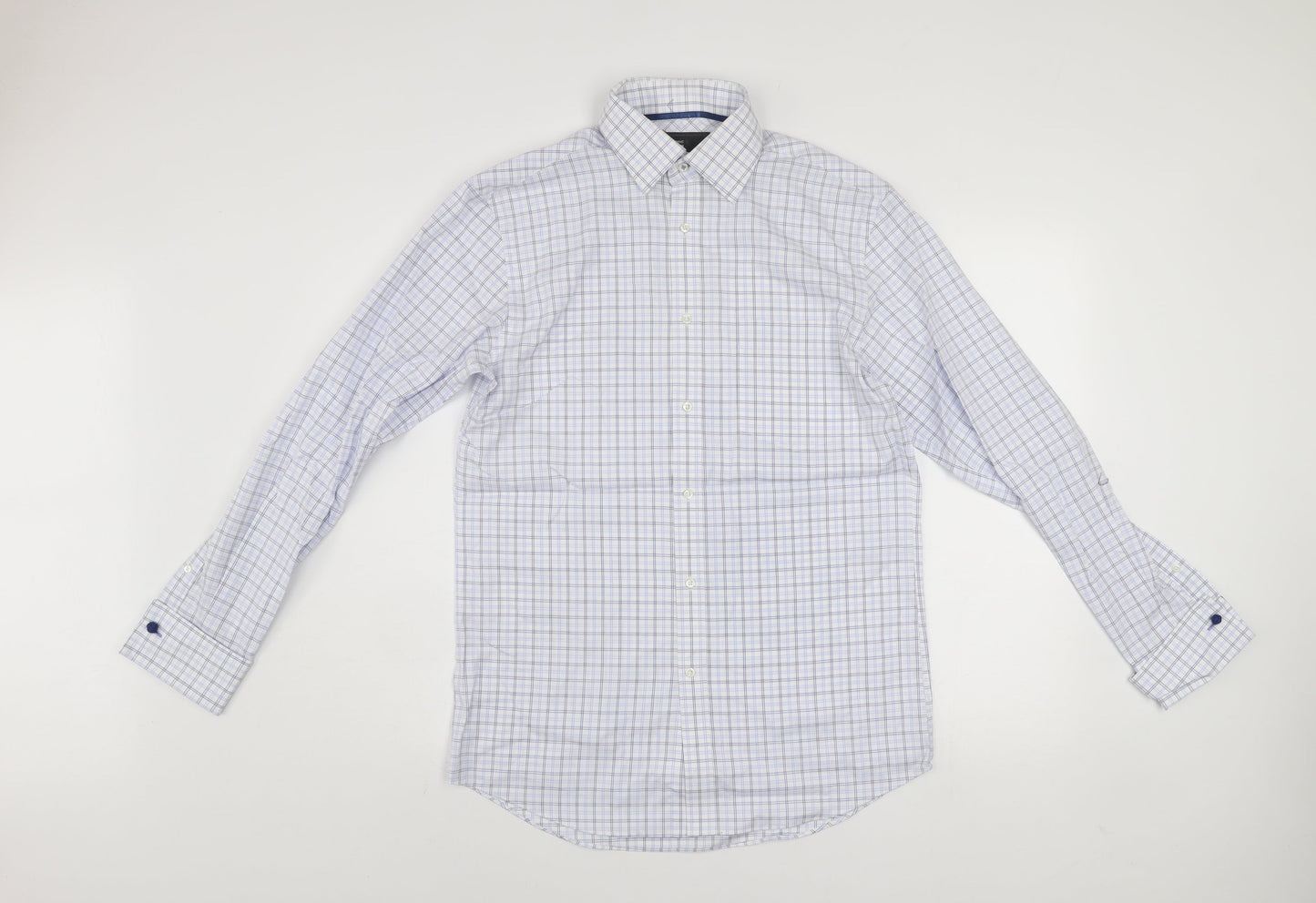 Mens UK Collar Size 14.5 NEXT Smart Blue  Dress Shirt
