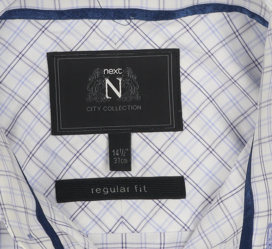 Mens UK Collar Size 14.5 NEXT Smart Blue  Dress Shirt