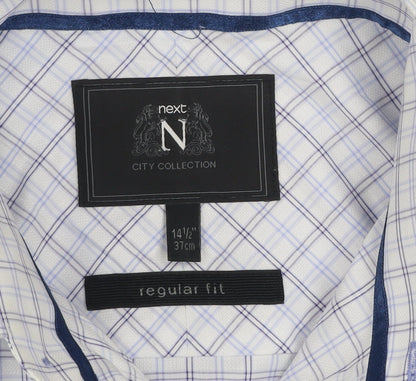 Mens UK Collar Size 14.5 NEXT Smart Blue  Dress Shirt