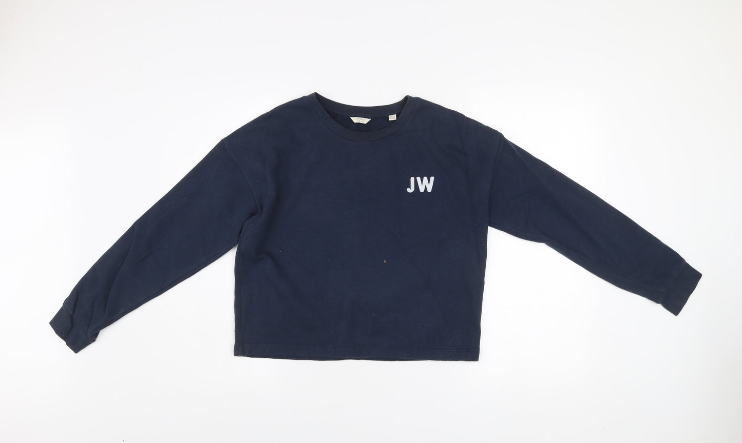 Womens UK Size 10 Jack Wills Blue Pullover Sweatshirt