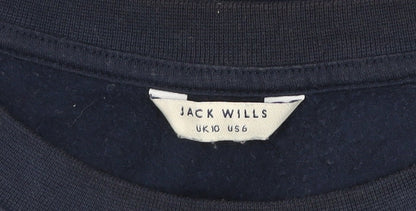 Womens UK Size 10 Jack Wills Blue Pullover Sweatshirt