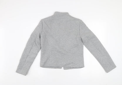 ONLY Womens Grey Slim Fit Lined Blazer Jacket Size 12