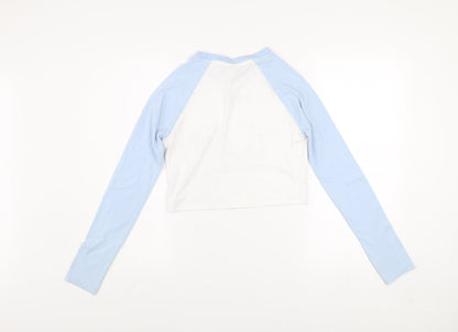Girls UK Size S Disney Blue Cropped T-Shirt