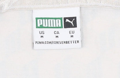 Puma Womens Blue Geometric Cotton Camisole Tank Top M