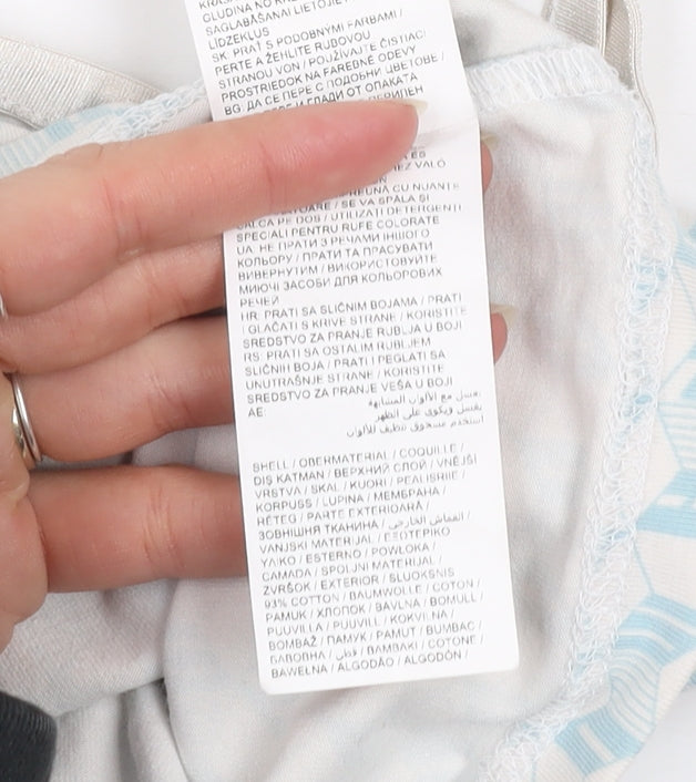 Puma Womens Blue Geometric Cotton Camisole Tank Top M