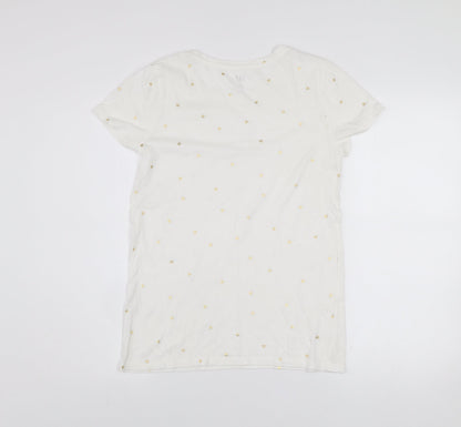 GAP Women’s White Embroidered Star T-Shirt Size S