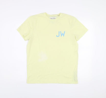 Jack Wills Men's Yellow Crew Neck Short Sleeve T-Shirt M
