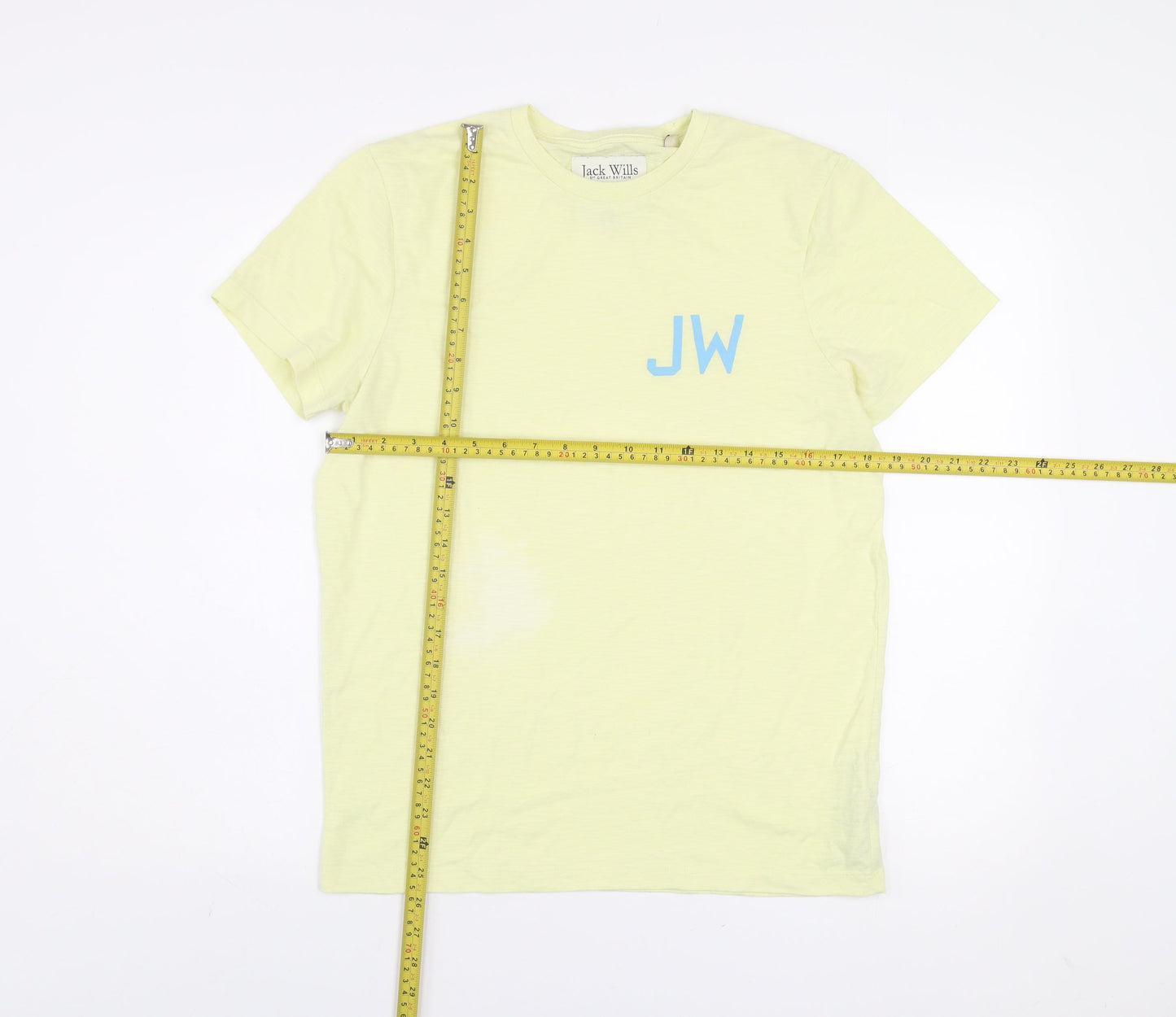 Jack Wills Men's Yellow Crew Neck Short Sleeve T-Shirt M