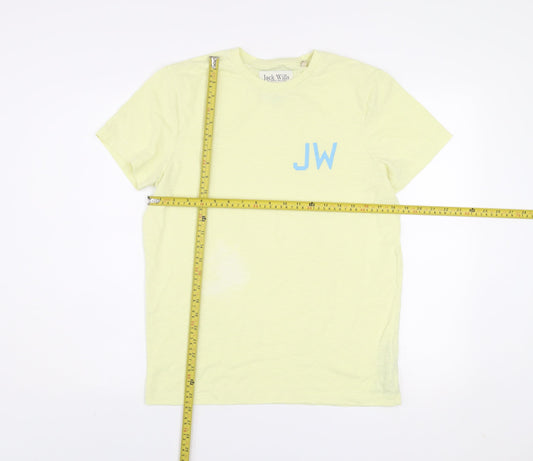 Jack Wills Men's Yellow Crew Neck Short Sleeve T-Shirt M