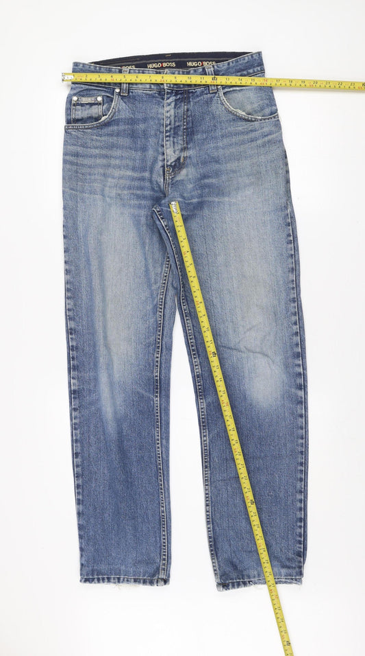 Hugo Boss Men’s Blue Alabama Straight Leg Jeans W30 L32 Denim