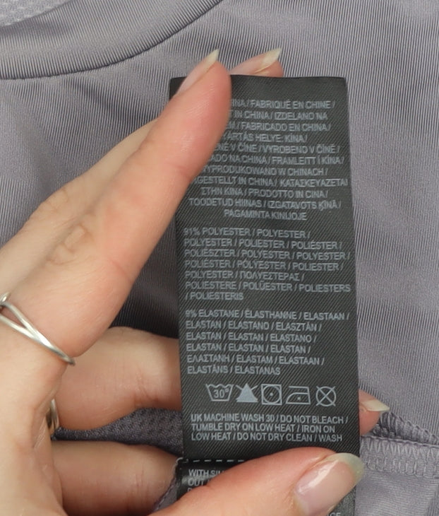 Everlast Womens Purple Short Sleeve Active T-Shirt Size 12