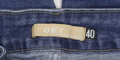 Womens UK Size 12 OKT Slim Fit Skinny Blue Jeans