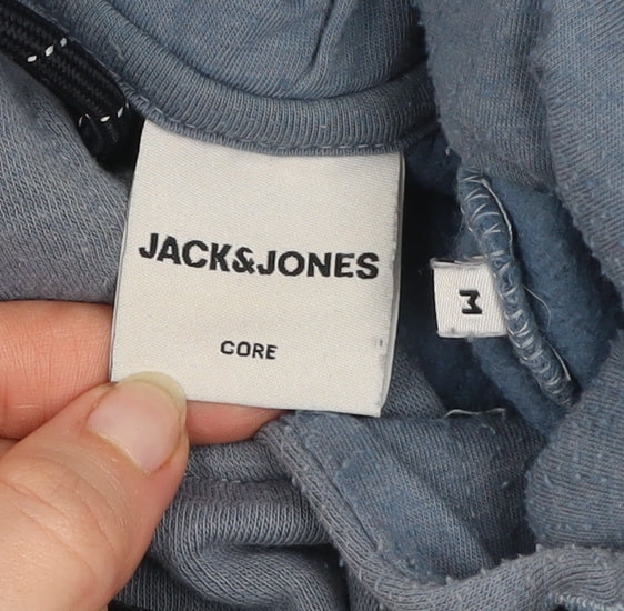 Mens UK Size M JACK & JONES Blue Pullover Hoodie