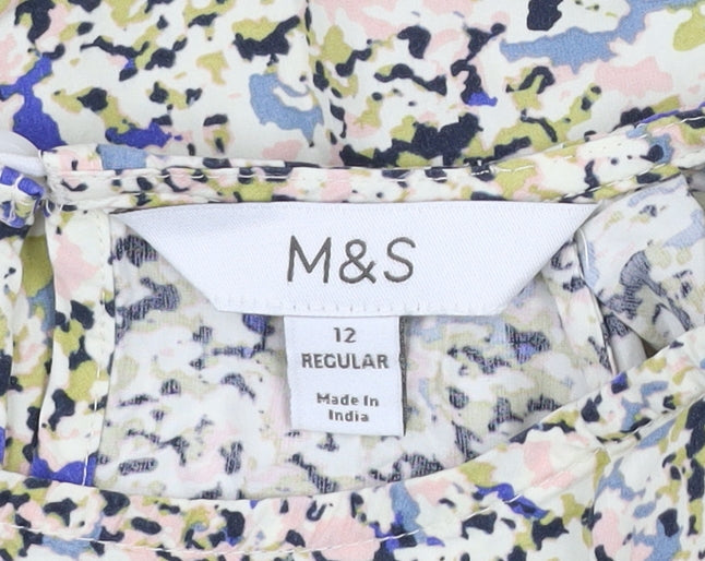 Womens UK Size 12 Marks and Spencer Multicoloured Tunic Blouse
