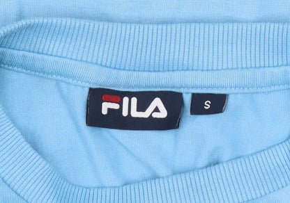 Womens UK Size S FILA Blue Cropped T-Shirt