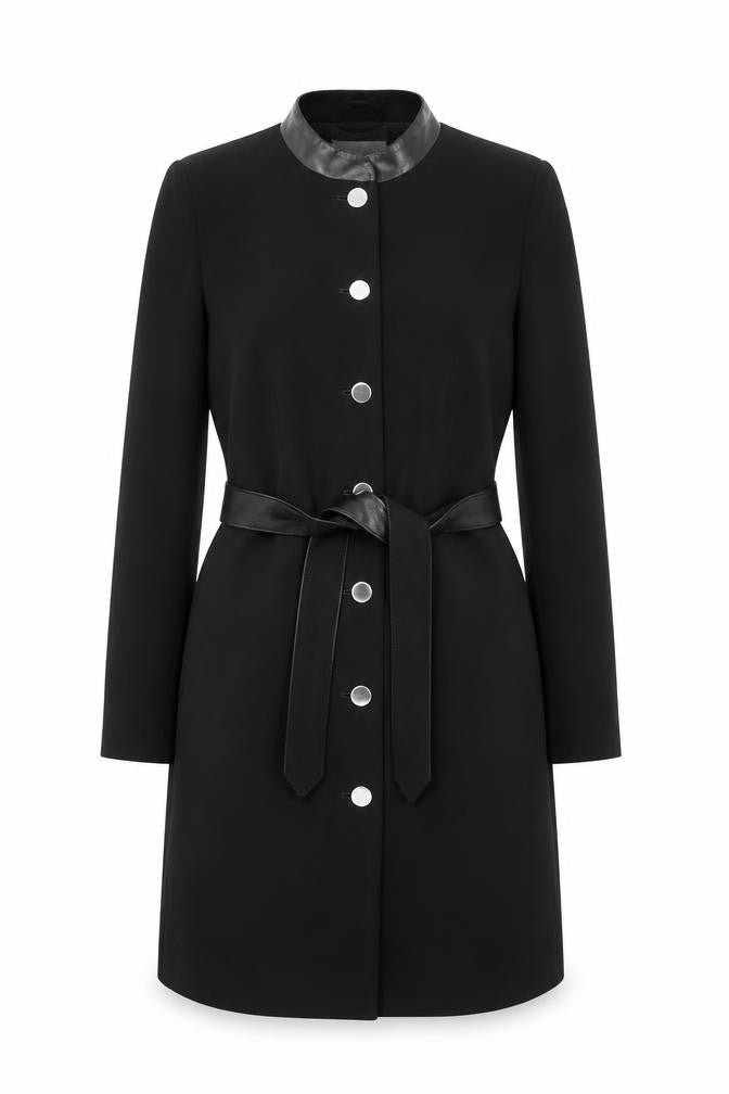 Womens UK Size 12 H&M Black Overcoat