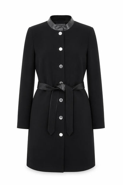 Womens UK Size 12 H&M Black Overcoat