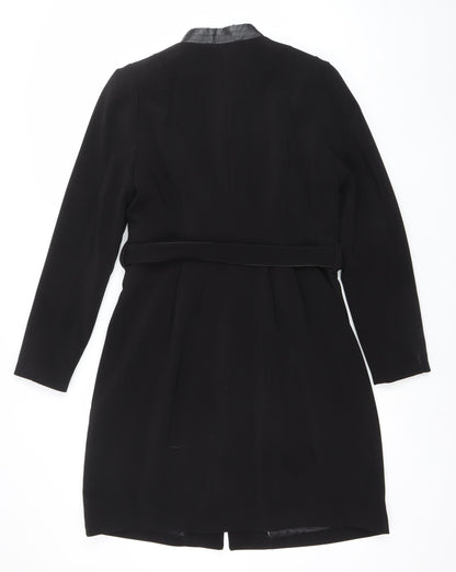 Womens UK Size 12 H&M Black Overcoat