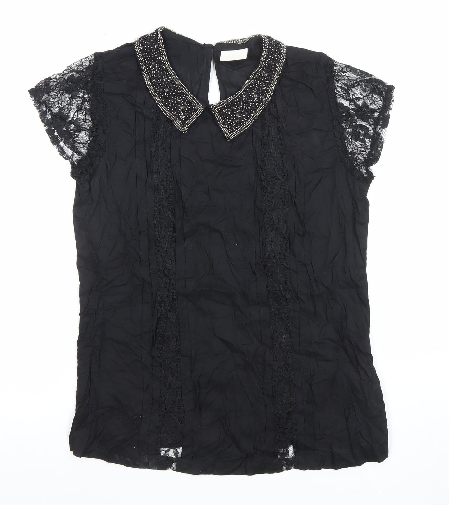 Womens UK Size M Unknown Black Classic Blouse