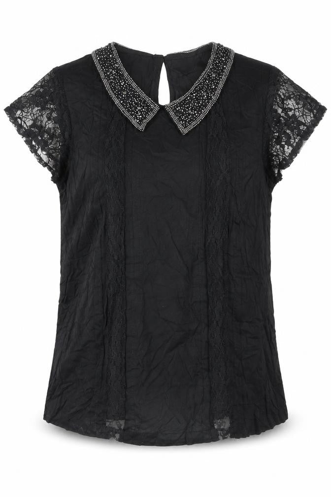 Womens UK Size M Unknown Black Classic Blouse