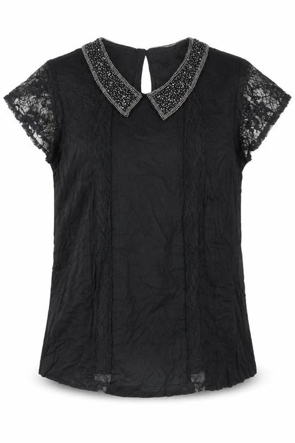 Womens UK Size M Unknown Black Classic Blouse