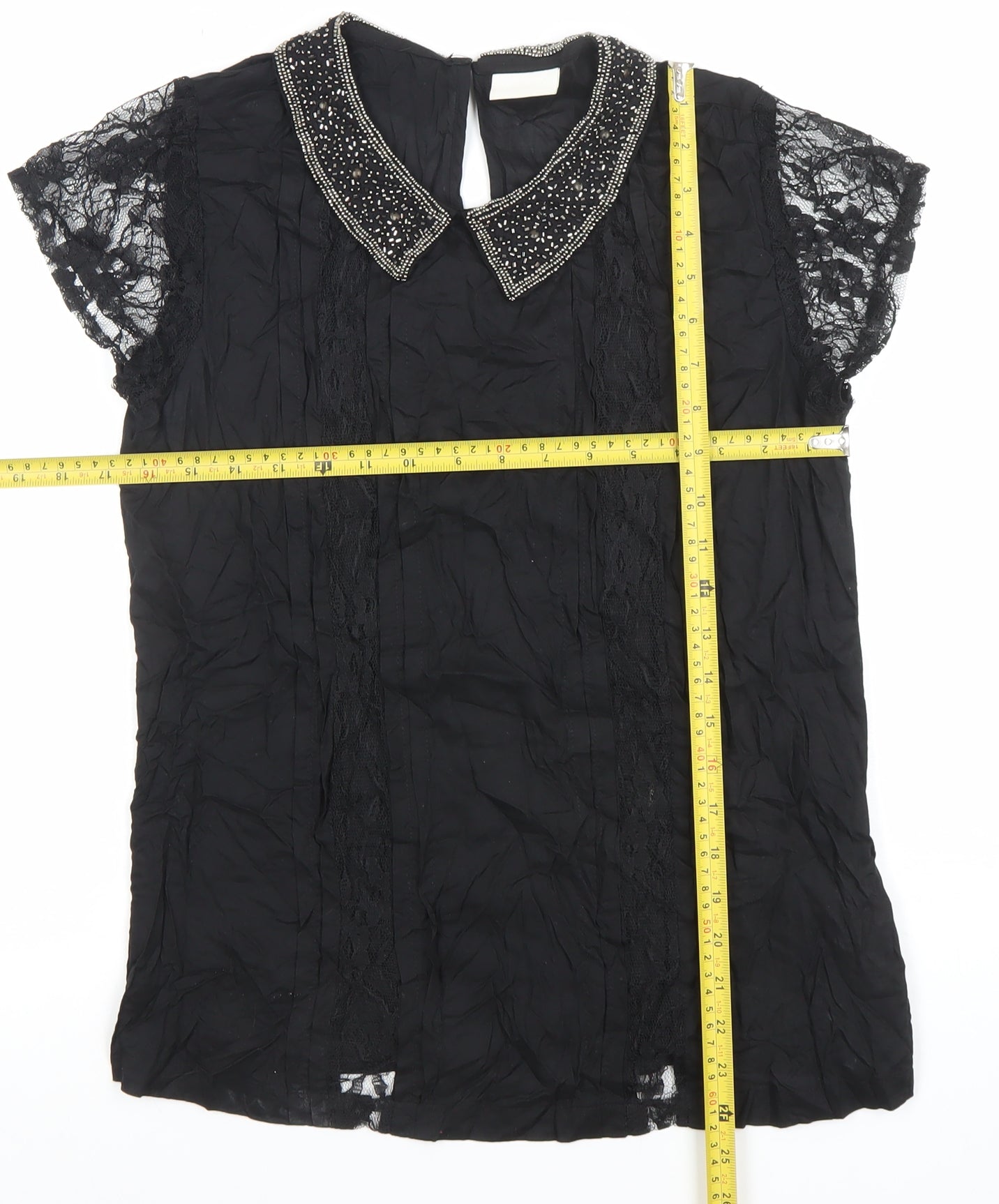 Womens UK Size M Unknown Black Classic Blouse