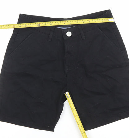 Brave Soul Men's Black Chino Shorts Size S Casual Cotton Blend