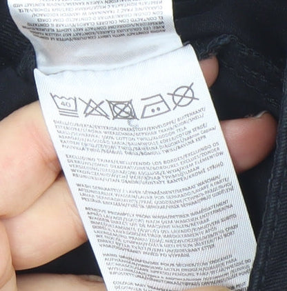 Brave Soul Men's Black Chino Shorts Size S Casual Cotton Blend