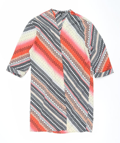 Womens UK Size 8 River Island Multicoloured Tunic Blouse