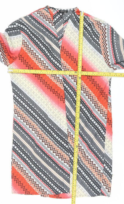 Womens UK Size 8 River Island Multicoloured Tunic Blouse