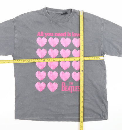 Girls UK Size 10-11 Years Zara Grey Basic T-Shirt