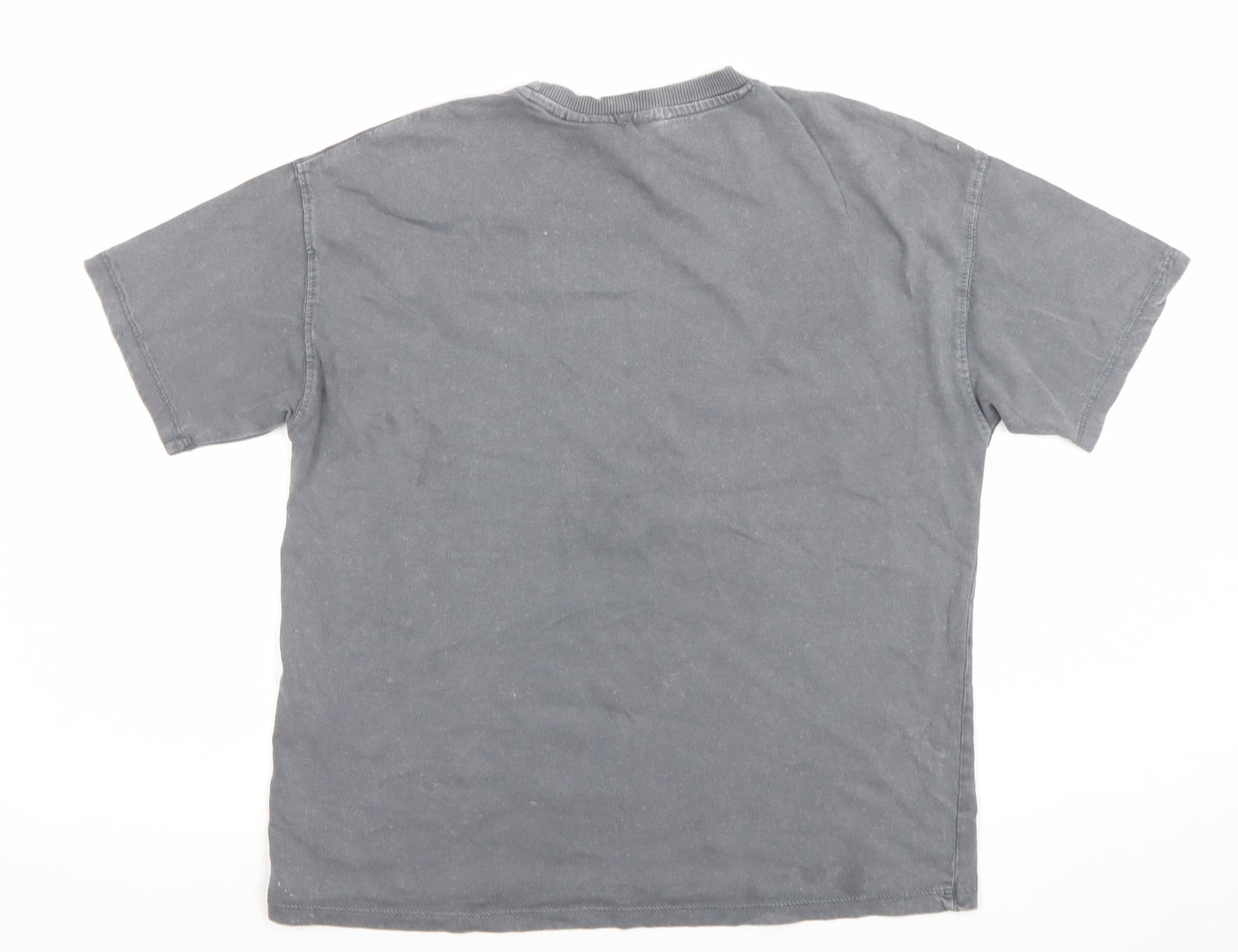 Girls UK Size 10-11 Years Zara Grey Basic T-Shirt