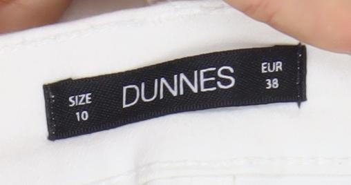 Womens UK Size 10 Dunnes Regular Fit Straight Ivory Jeans
