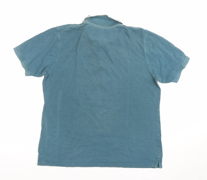 James Pringle Men’s Blue Cotton Short Sleeve Polo Shirt Size M