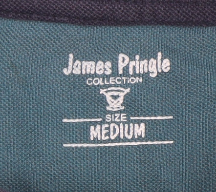James Pringle Men’s Blue Cotton Short Sleeve Polo Shirt Size M