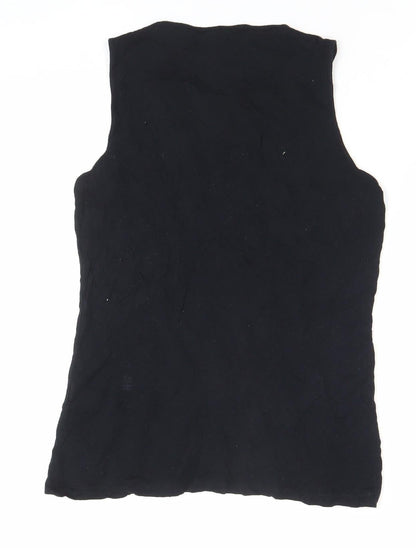 Womens UK Size 12 Design History Black Basic Tank